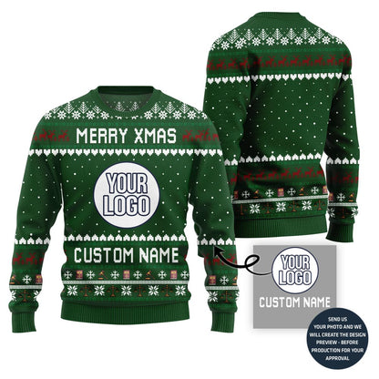 Merry Xmas Custom Logo Ugly Sweater