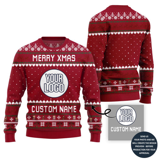 Merry Xmas Custom Logo Ugly Sweater