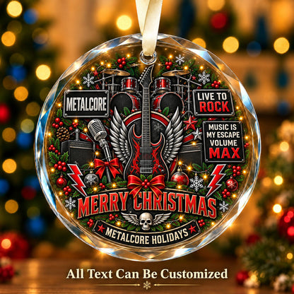 Metalcore Personalized Glass Ornament | 5To9Vibe