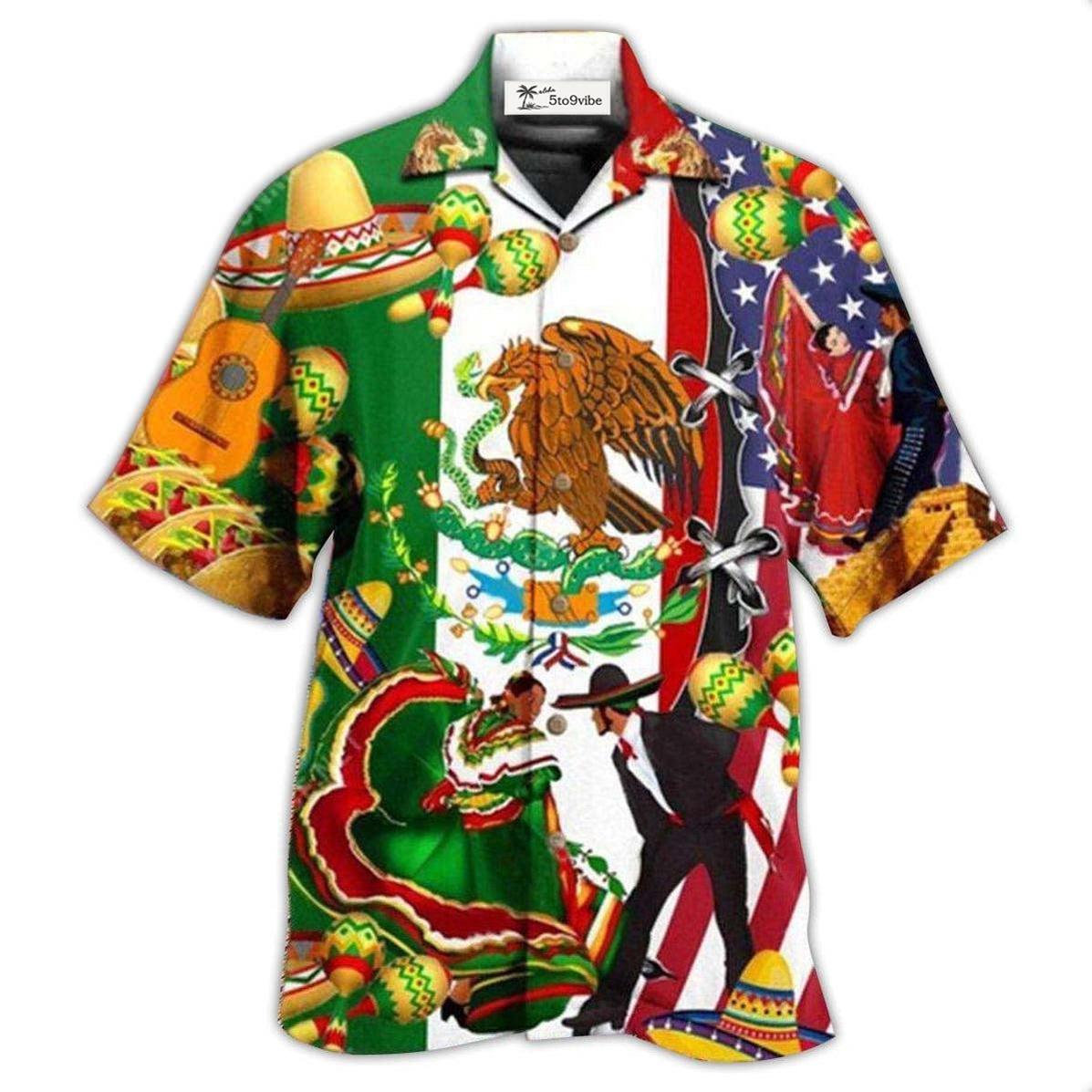 Hawaiian Shirt / Adults / S Mexican By Blood American By Birth Patriot By Choice - Hawaiian Shirt 