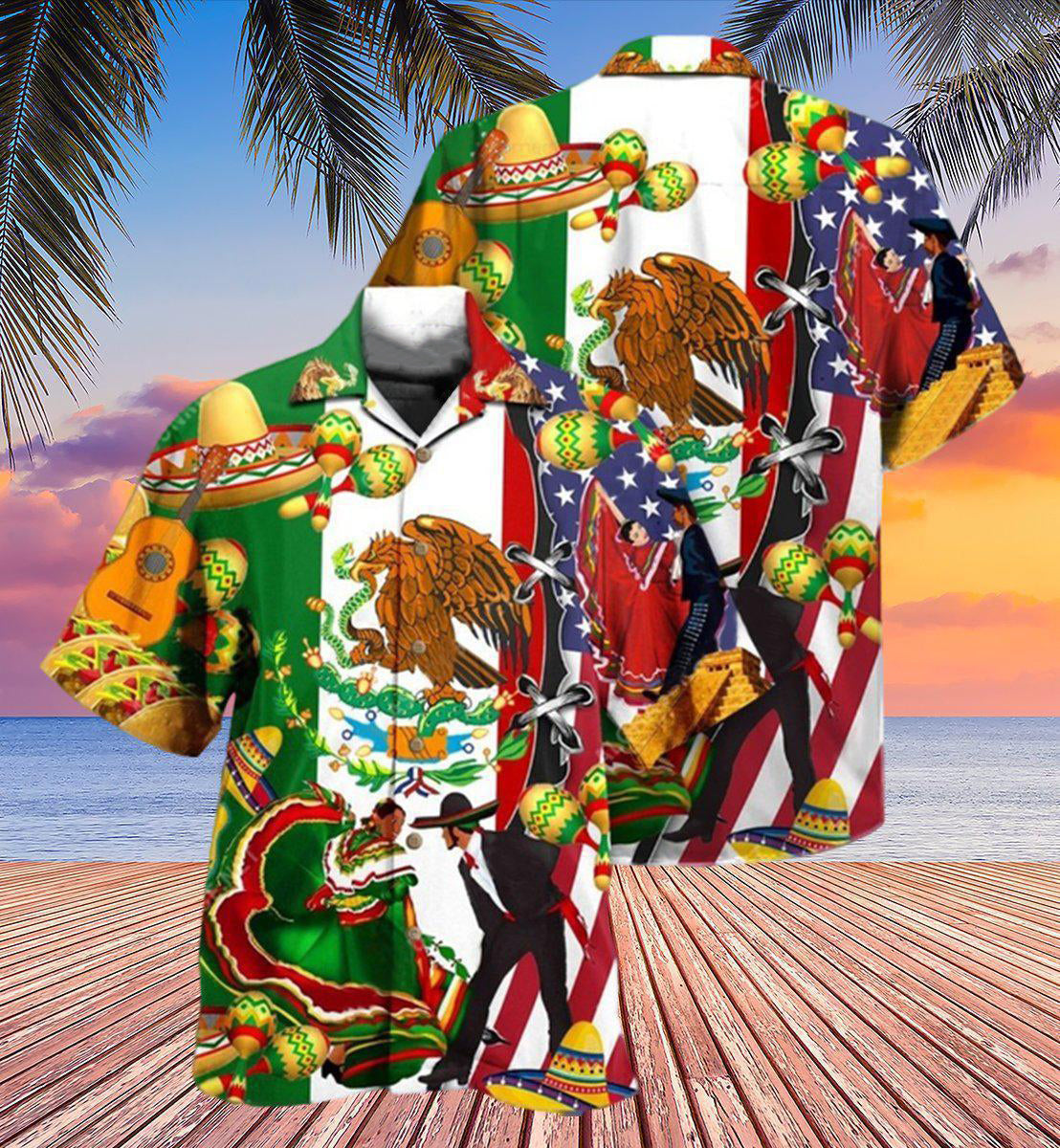 Mexican By Blood American By Birth Patriot By Choice - Hawaiian Shirt 