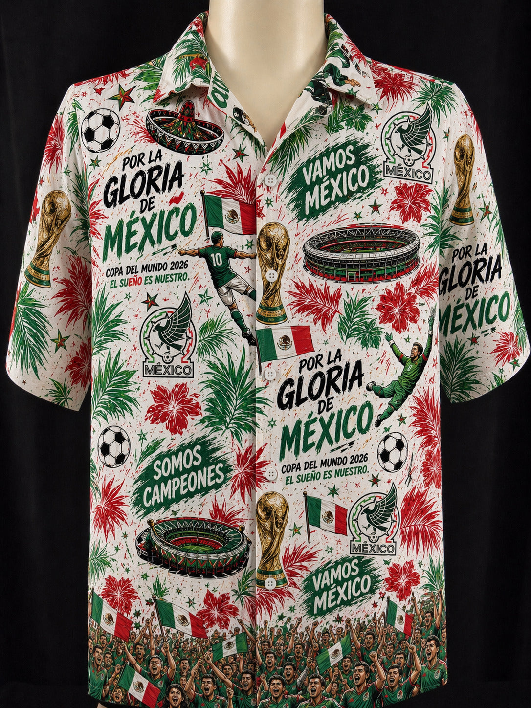 All Teams World Cup 2026 Champion USA Football Soccer Unisex Button-Up Hawaiian Shirt For Men & Women