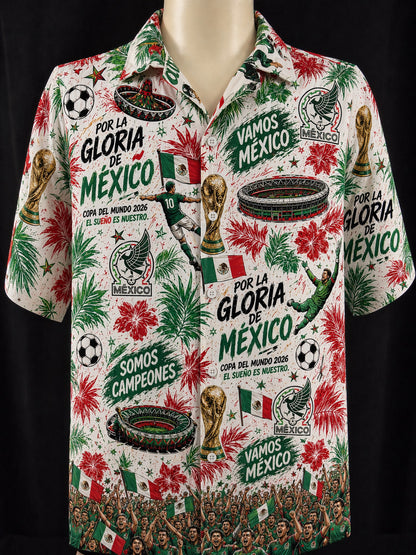 All Teams World Cup Champion Football Soccer Unisex Button-Up Hawaiian Shirt For Men & Women