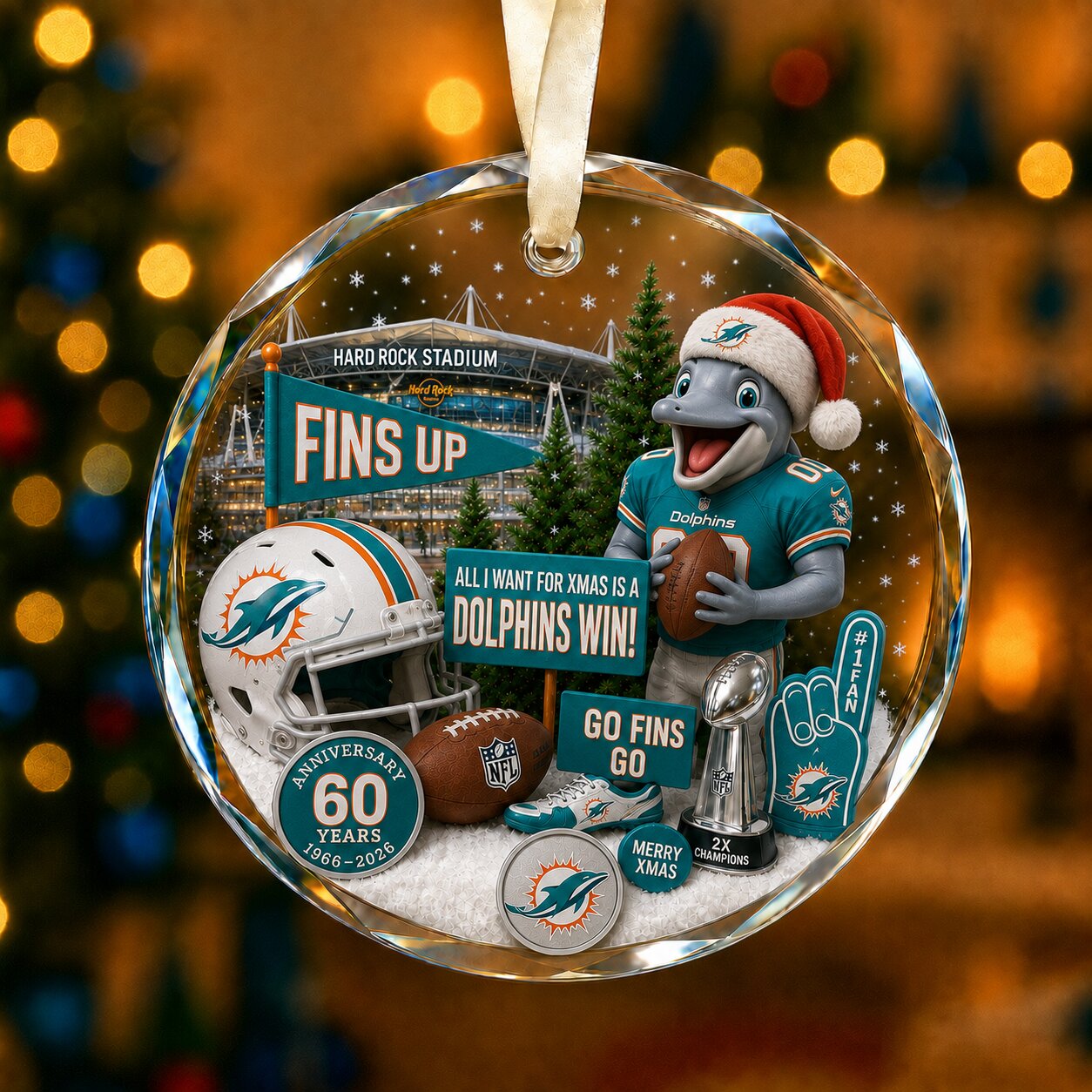 All Football Teams Christmas Glass Ornament With Gift Box Trending - 5to9vibe