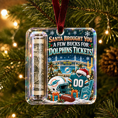 All Football Teams Football Stadium Christmas Money Holder Glass Ornament - 5to9vibe