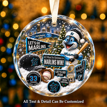 Baseball team Style 16 Glass Ornament mockup | 5To9Vibe