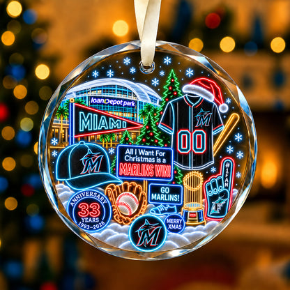 Adorno de vidrio de béisbol, 3 unidades con caja de regalo, equipo de béisbol de Navidad - Adorno de vidrio