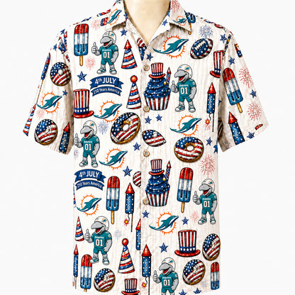 All Football Teams 4th July 250 Years Anniversary America Premium Unisex Hawaiian Shirt For Men and Women