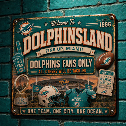 All Football Fans Teams Rustic Only Vintage Metal Sign - 5to9vibe