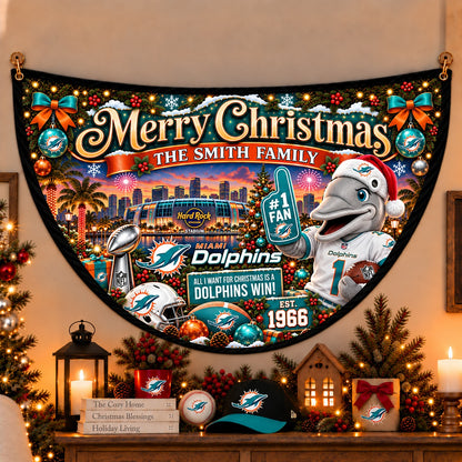 All Football Teams Personalized Christmas Night Bunting Flag - 5to9vibe