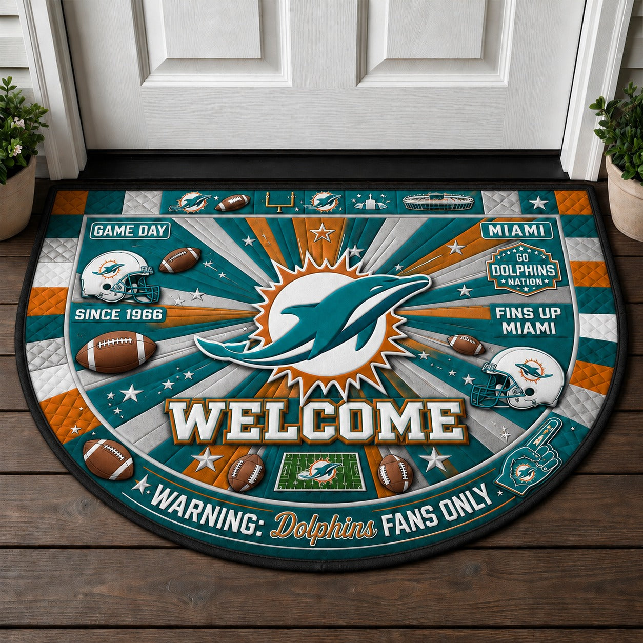 Football All Teams Custom Premium Welcome Mat – Personalized Doormat