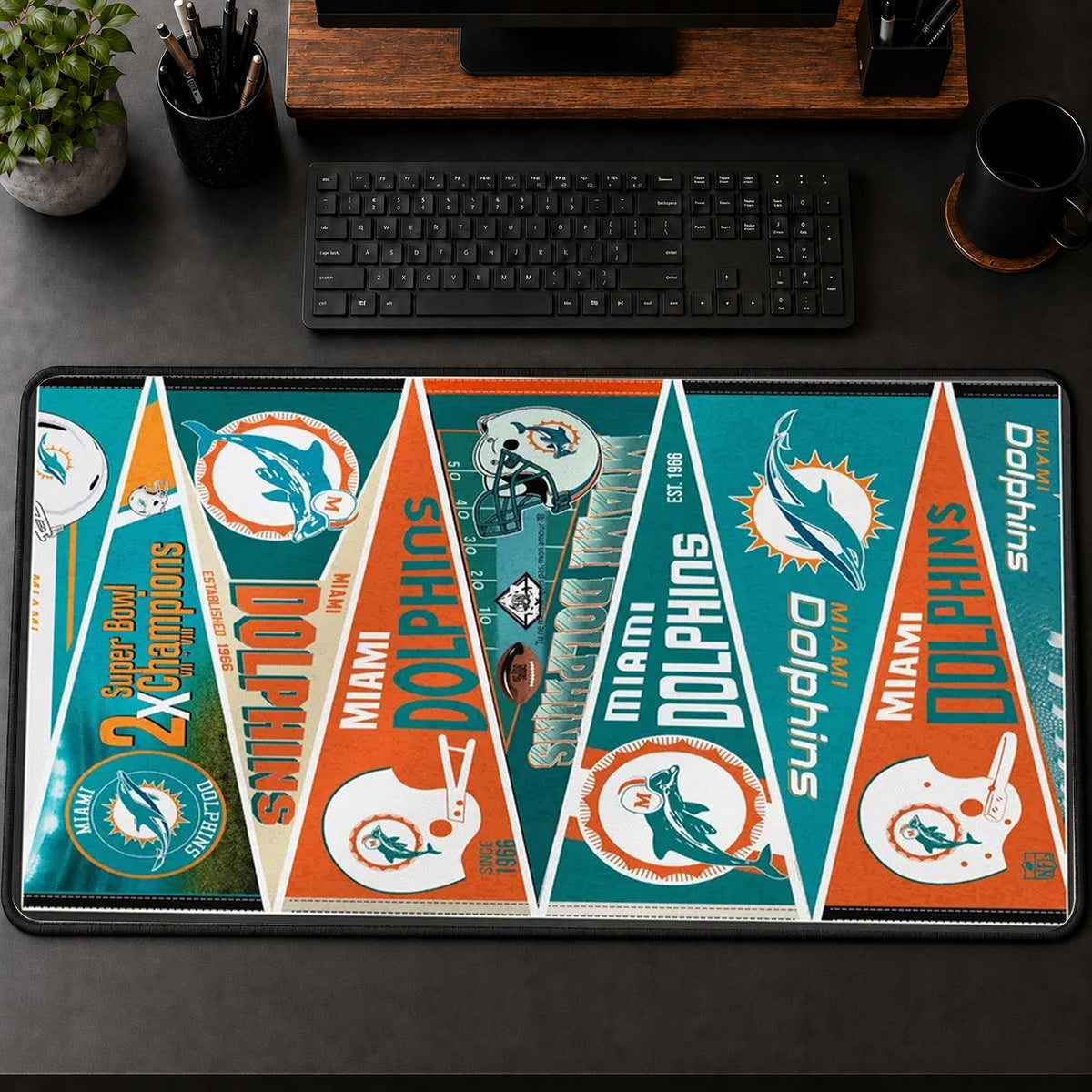 All Football Teams Vintage Anniversary For Fans Desk Mat Mouse Pad Trending - 5to9vibe