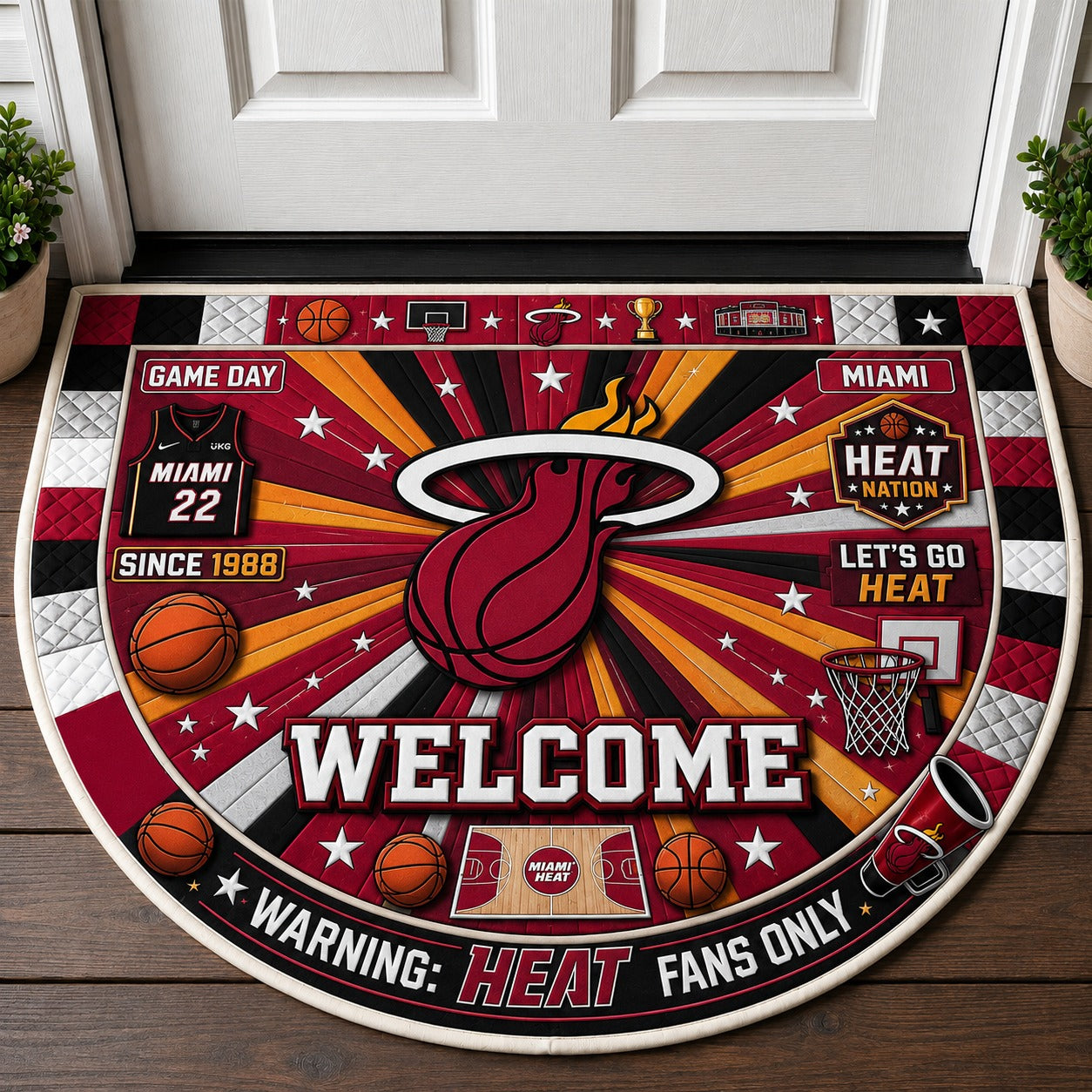 Basketball All Teams Custom Premium Welcome Mat – Personalized Baseball Doormat