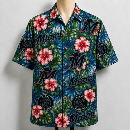 All Baseball Teams Paradise Hibiscus Button-Up Unisex Hawaiian Shirt For Men and Women