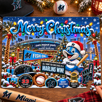 All Baseball Teams Baseball Stadium Personalized  Christmas Jigsaw Puzzle – Choose Your Team, 500 Pieces