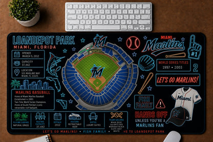 All Baseball Stadiums Infographic Desk Mat Mouse Pad Plus Size Trending - 5to9vibe