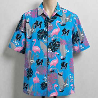 All Baseball Teams Flamingo Hawaiian Shirt | Tropical Baseball Button Up Unisex Hawaiian Shirt For Men and Women