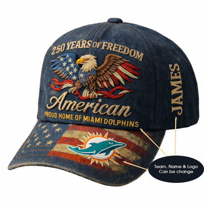 250th Anniversary USA Hat Vintage Eagle 250 Year American Anniversary Patriotic Unisex Baseball Cap