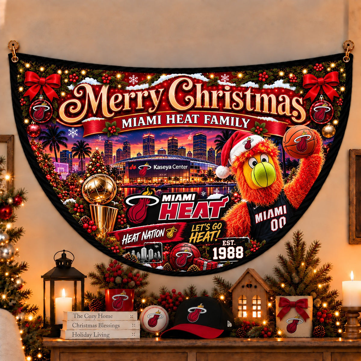 All Basketball Teams Personalized Christmas Night Bunting Flag - 5to9vibe