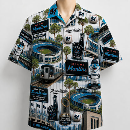 All Baseball Teams Iconic 2 Moments Aloha Shirt for Baseball Fans Button-Up Unisex Hawaiian Shirt For Men and Women