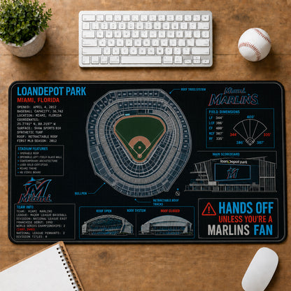 All Baseball Legendary Stadiums Masterplan Desk Mat Mouse Pad Plus Size - 5to9vibe