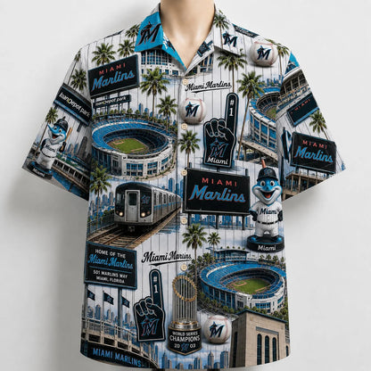All Baseball Teams Iconic 2 Moments Aloha Shirt for Baseball Fans Button-Up Unisex Hawaiian Shirt For Men and Women