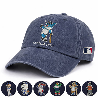 Mascots Baseball Cap All Teams Embroidered Logo Premium Wash Cap