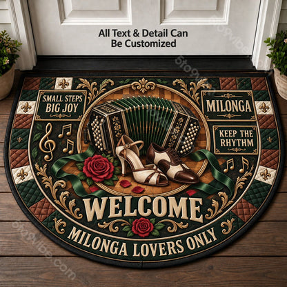 Milonga Personalized Half Round Mat | 5To9Vibe