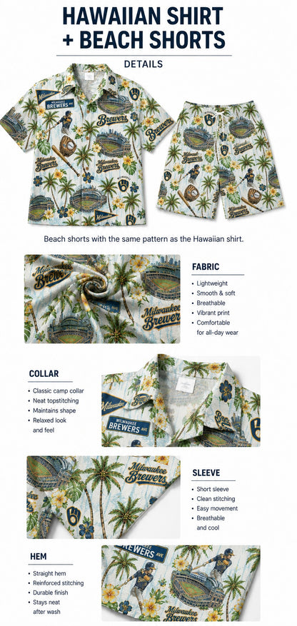 CC Baseball Teams Scenic Pattern Button-Up Unisex Hawaiian Shirt For Men and Women