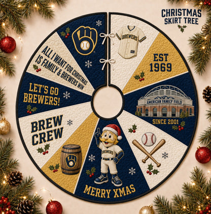 All Baseball Teams Christmas Skirt Tree for Baseball Fans - 5To9Vibe