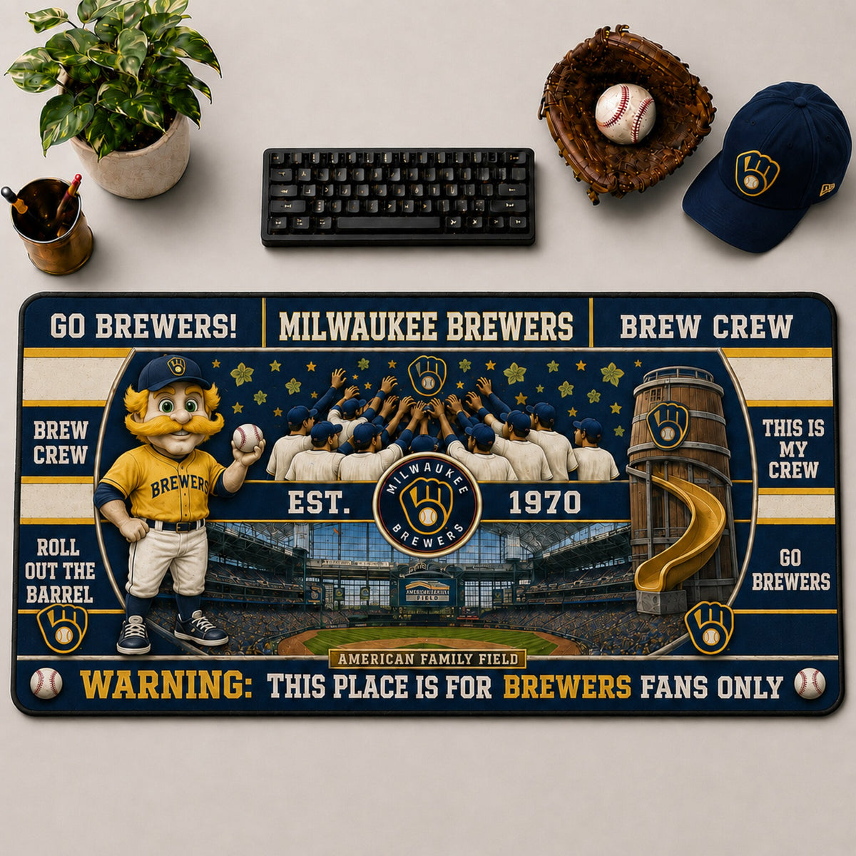 All Baseball Teams Anniversary For Fans Desk Mat  Baseball  Desk Mat Mouse Pad Plus Size - 5to9vibe
