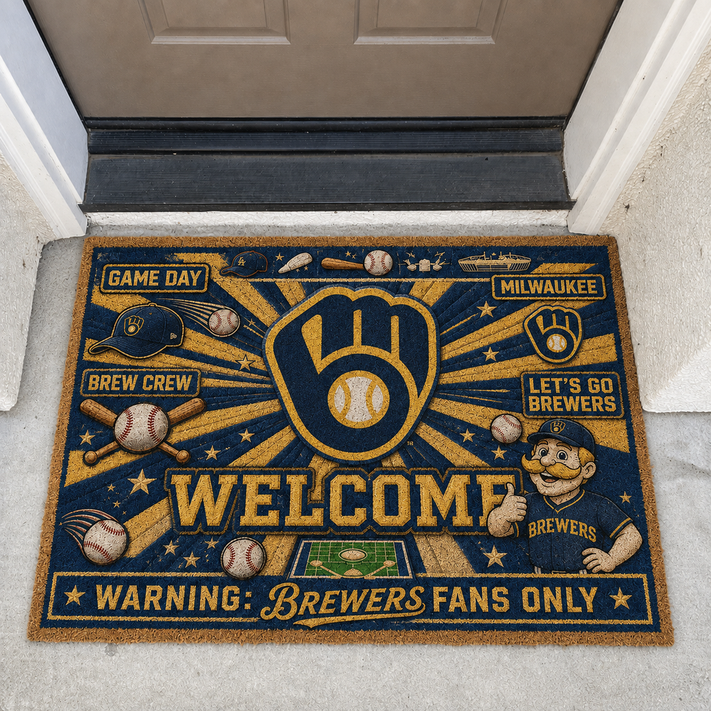 Baseball All Teams Welcome Coir Doormat Print Premium Welcome Mat – Personalized Baseball Coir Doormat