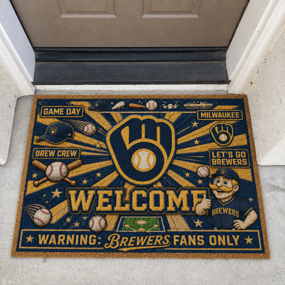 Baseball All Teams Welcome Coir Doormat Print Premium Welcome Mat – Personalized Baseball Coir Doormat