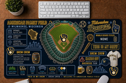 All Baseball Stadiums Infographic Desk Mat Mouse Pad Plus Size Trending - 5to9vibe