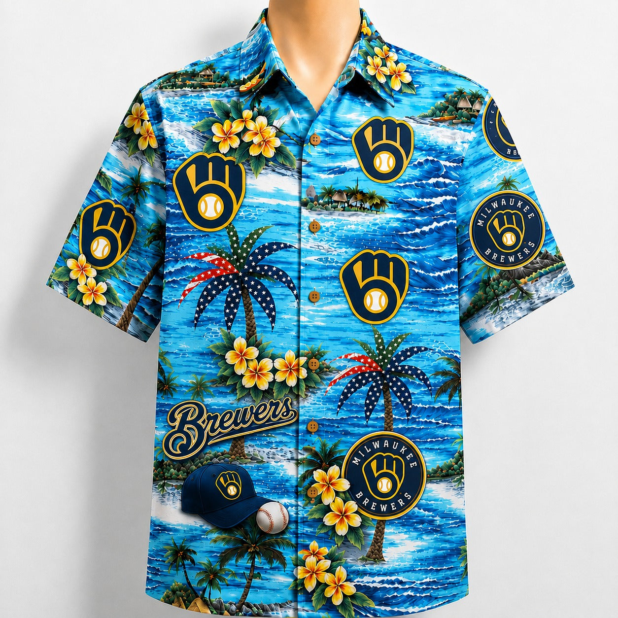 All Baseball Teams Coastal Paradise Button-Up Unisex Hawaiian Shirt For Men and Women