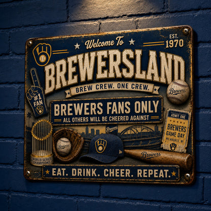 All Baseball Fans Teams Only Vintage Metal Sign - 5to9vibe