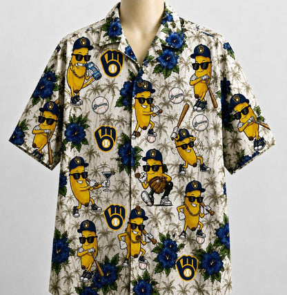 All Baseball Teams banana Hibiscus Flower Beach Vibe Aloha Premium Unisex Hawaiian Shirt For Men and Women