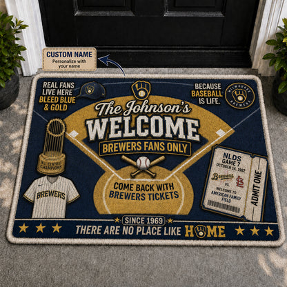Alfombra personalizada de bienvenida premium de equipo de la MLB – Felpudo de béisbol personalizado