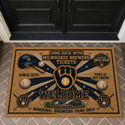 Alfombra personalizada de bienvenida premium de equipo de la MLB – Felpudo de béisbol personalizado