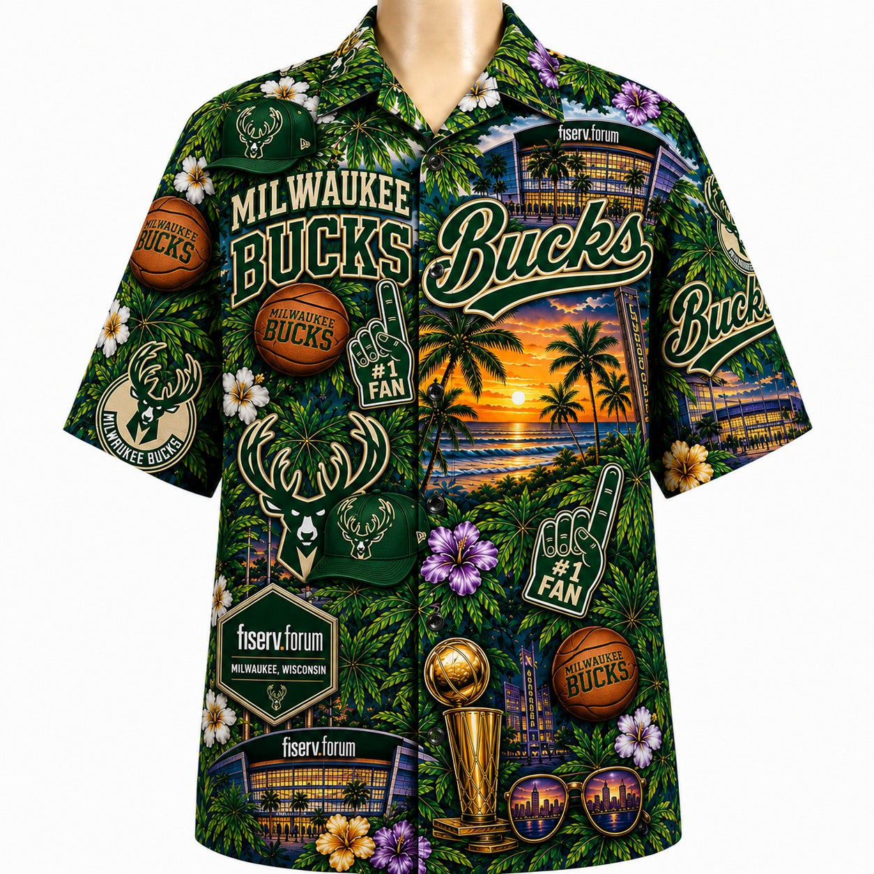 All Basketball Teams Tropical Sunset Paradise Pattern Vibe Summer Party Button-Up Unisex Hawaiian Shirt For Men and Women