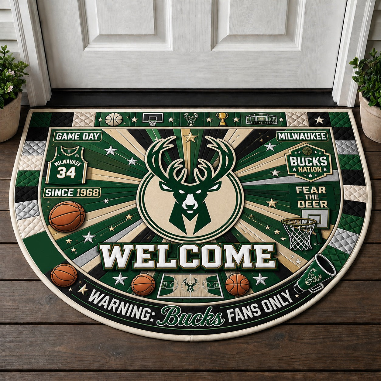 Basketball All Teams Custom Premium Welcome Mat – Personalized Baseball Doormat