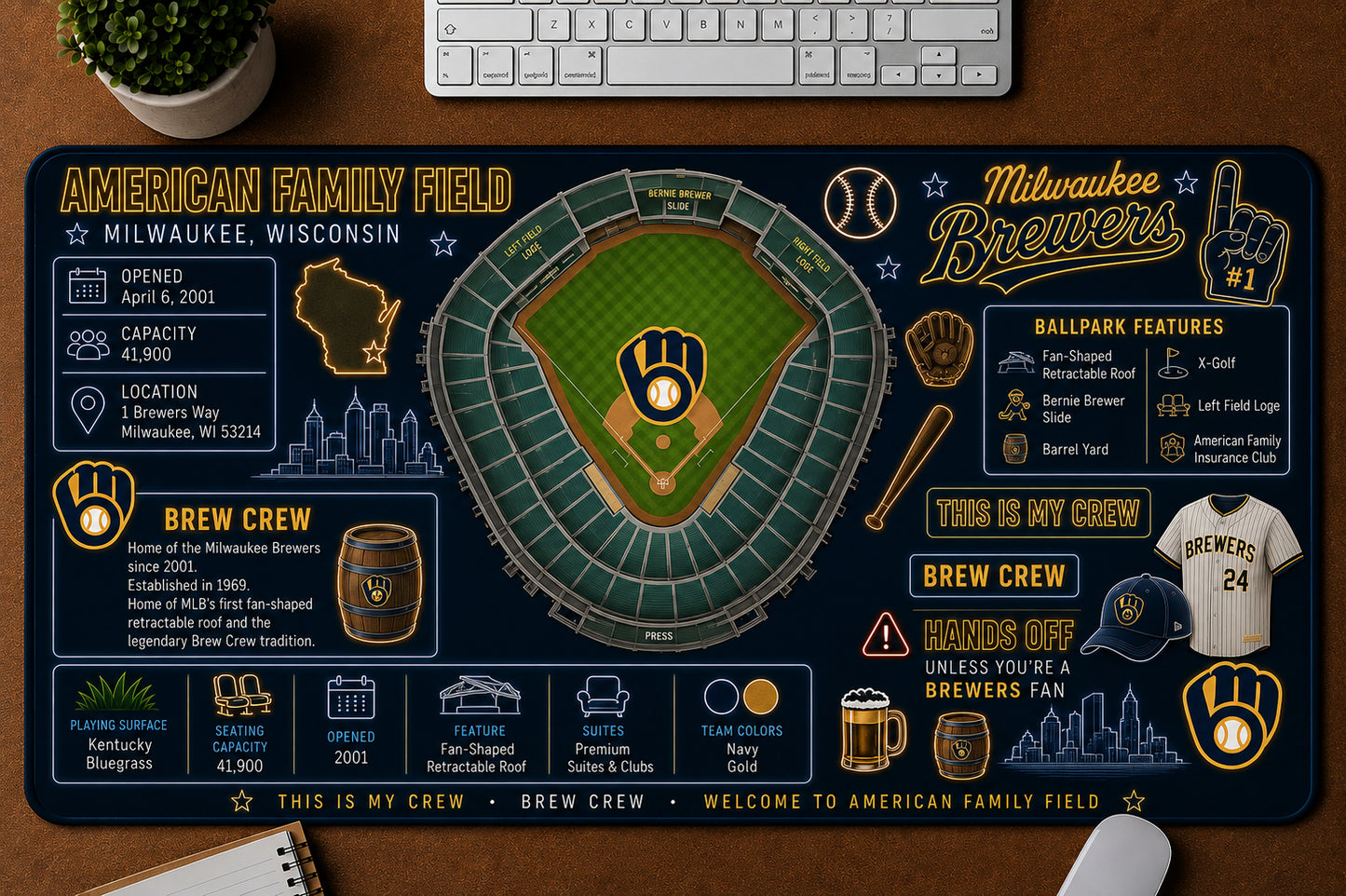 All Baseball Stadiums Infographic Desk Mat Mouse Pad Plus Size Trending - 5to9vibe