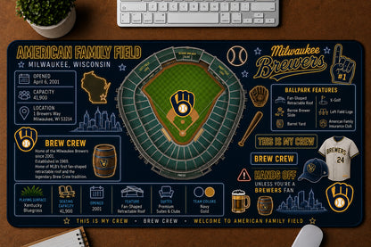 All Baseball Stadiums Infographic Desk Mat Mouse Pad Plus Size Trending - 5to9vibe