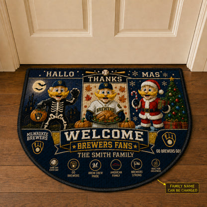 Alfombra personalizada de bienvenida premium de equipo de la MLB – Felpudo de béisbol personalizado