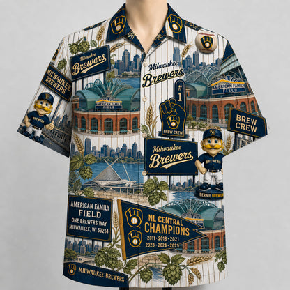 All Baseball Teams Iconic 2 Moments Aloha Shirt for Baseball Fans Button-Up Unisex Hawaiian Shirt For Men and Women