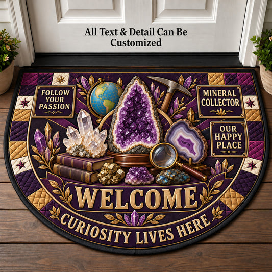Mineral Collector Personalized Half Round Mat | 5To9Vibe