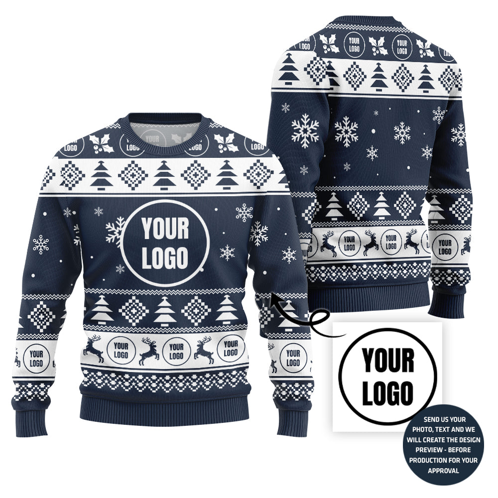 Minimalist Custom Logo Team Ugly Sweater