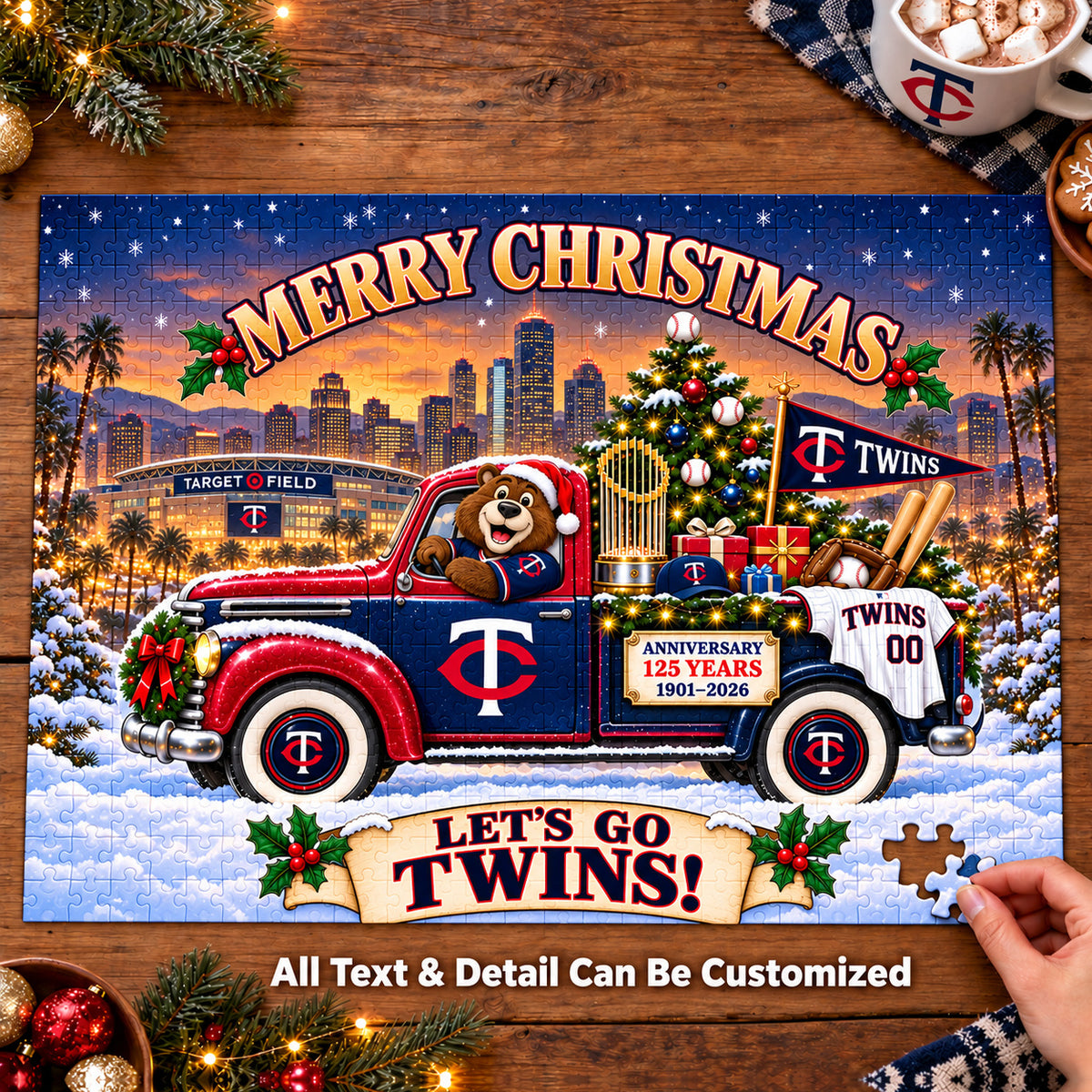 Baseball team Style 18 Jigsaw Puzzle mockup | 5To9Vibe