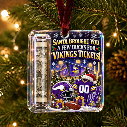 All Football Teams Christmas Money Holder Glass Ornament - 5to9vibe