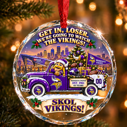 Football team Style 21 Glass Ornament mockup | 5To9Vibe